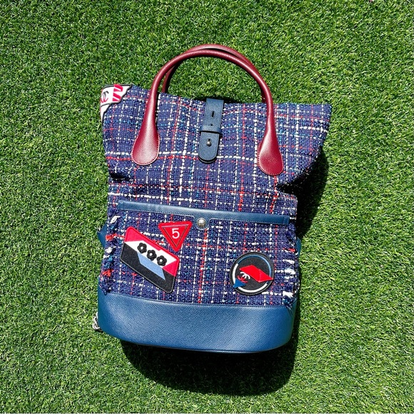 NEW! CHANEL Tweed Crest Trip Backpack | 2015-2016 Airline bag - Picture 1 of 8
